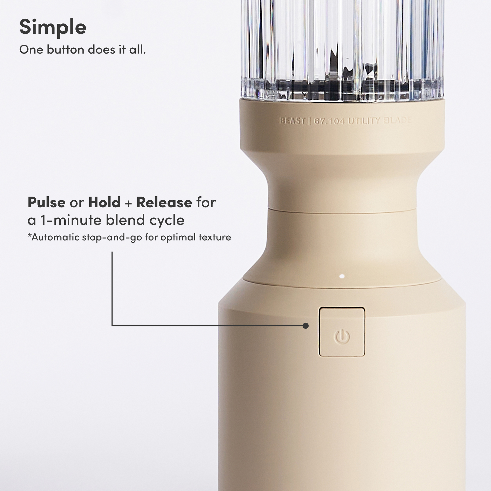 Hydro NEST™ Blend-Sip-Go Portable Power Blender Beige